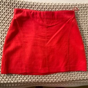 Zara red mini skirt